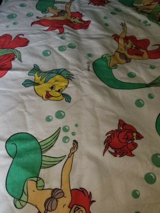 Vtg 90s The Little Mermaid Twin/full Blanket
