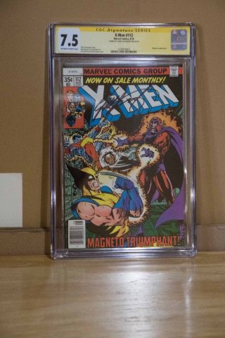 The X - Men 112 Cgc 7.  5,  Magneto Ss - Signed By Chris Claremont