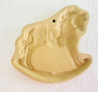 Vintage 1984 Brown Bag Cookie Art - Rocking Horse - Clay Press Mold
