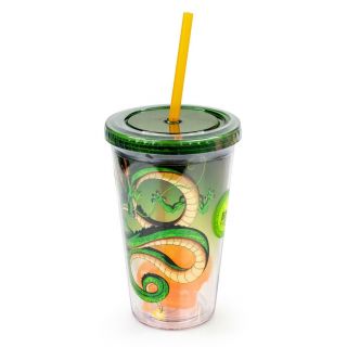 Dragon Ball Z Shenron Carnival Cup with Molded Ice Cubes and Straw | 18 oz 2