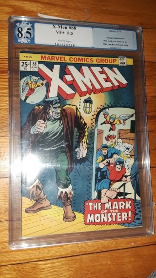 1974 X - Men 88 Pgx Graged 8.  5 (vf, ) White Pages Marvel Comics