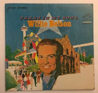 Willie Nelson - Texas In My Soul - 1968 Stereo 1st Press VG,  Ultrasonic 2