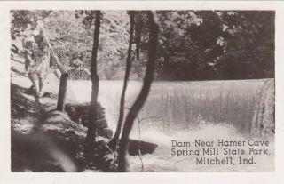 Rp; Mitchell,  Indiana,  1920 - 40s; Dam Near Hamer Cave,  Spring Mill State Park
