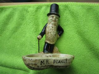Mr.  Peanut Vintage Cast Iron Coin Tray