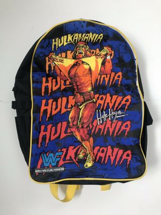 Vintage Wwf Hulk Hogan Backpack 1991 Titan Sports Hulkamania