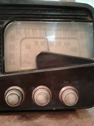 General Electric Bakelite AM/FM Tube Radio Model 218 Or Restoration 3
