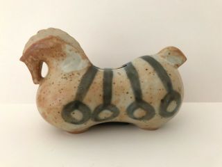 Mid Century Pottery Ceramic Piggy Bank Horse Bitossi Raymor Style Italy Vintage