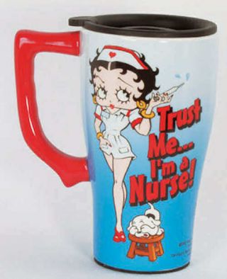 Betty Boop Trust Me Nurse Travel Mug