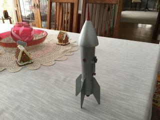 Vintage 1950’s Astro Rocket Ship Mechanical Bank By Astro Mfg Detroit,  Mich