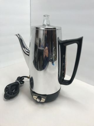 Vintage General Electric 9 Cup Immersible Automatic Percolator Coffee Pot A3p15