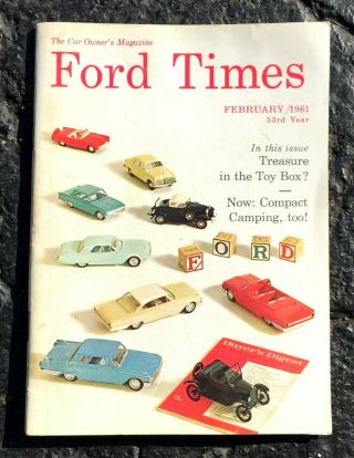 Rare February 1961 Ford Times W/ Article On How Amt Makes Promotional Promo Cars