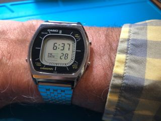 Vintage Casio 56qs - 38 Time Track Digital Chronograph Lcd Watch