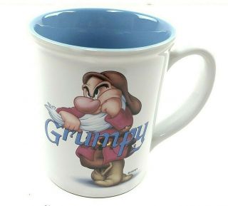 Disney Store Grumpy Coffee Mug Large Cup Snow White Dwarf Grumpy Pulling Beard