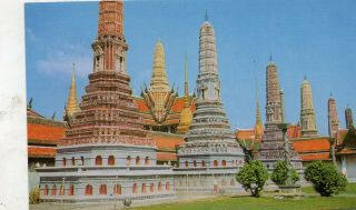 Emerald Buddha Temple Bangkok Thailand Early Chrome - Circa 1975 Stamp
