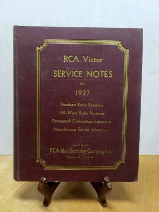 Rca Victor Service Notes For 1937 - Radio Receivers/phonograph/all Wave Radio/cons