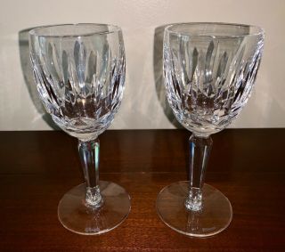 Vtg Waterford Crystal Kildare 6 1/2 " Claret Wine Glasses Made In Ireland