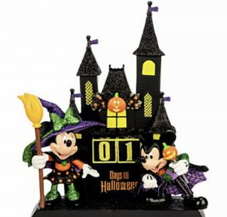 Disney Parks Halloween Countdown Calendar Dracula Mickey,  Witch Minnie & Castle