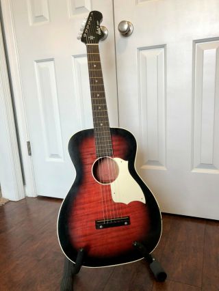Vintage Harmony Stella Acoustic Parlor Guitar,  Usa Made W/ Case