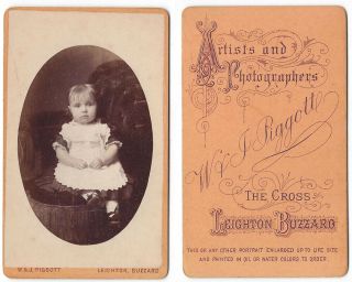 Cdv Victorian Child Carte De Visite By Piggott Of Leighton Buzzard