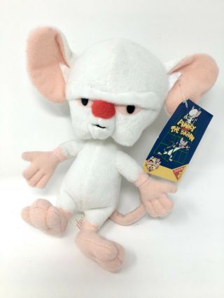 Animaniacs Pinky And The Brain Plush - 7” With Tags - Brain