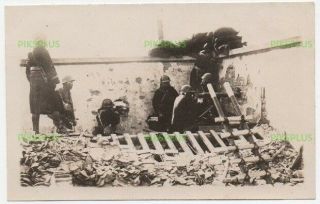 Old Chinese Photo Machine Gunners Shanghai Incident China Vintage 1932