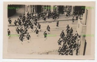 Old Chinese Photo Marines In Street Shanghai Incident China Vintage 1932