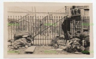 Old Chinese Photo Troops In Cover Shanghai Incident China Vintage 1932