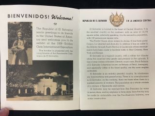 1939 THE STORY OF EL SALVADOR COFFEE,  SAN FRANCISCO GOLDEN GATE WORLD FAIR EXPO 2