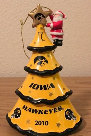 2010 Danbury - Iowa Hawkeyes Christmas Tree Ornament - No Box