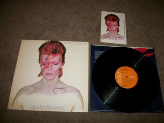 David Bowie Aladdin Sane Lp W/ Fan Club Insert Lsp - 4852 - Nm Vinyl