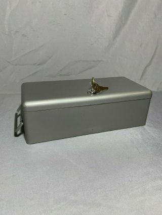 Erie Art Metal Co.  Lock Box W/ Handle Locks 2 Keys.