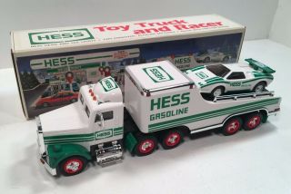 1991 Hess Toy Truck And Racer Car Box Nib