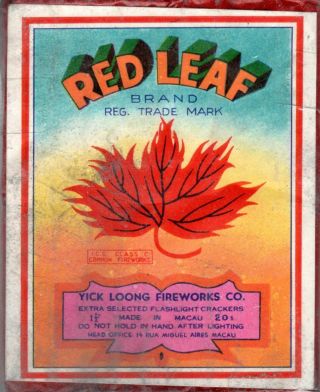 Red Leaf Firecracker Label C3,  20 