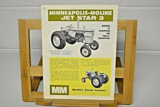 1964 Minneapolis Moline Jet Star 3 Tractor Sales Brochure
