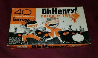 Oh Henry Halloween Candy Bars Empty Display Box Trick Or Treat