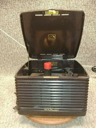 Vintage Rca Victor Bakelite Phonograph Record Player Model 45 - Ey - 3