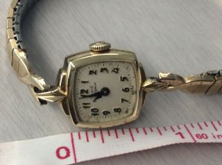 Vintage Gerard Perregaux Ladies 10k Solid Gold Case Wrist Watch (runs And Stops)