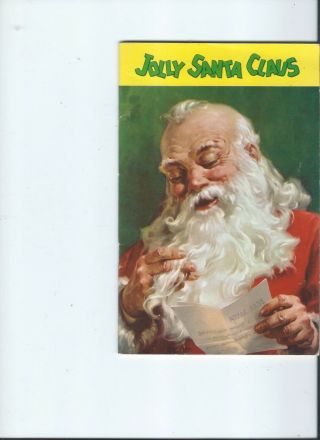 Rare Vtg Jolly Santa Claus Ideals Booklet George Hinke Art 1949 1st Christmas Vg
