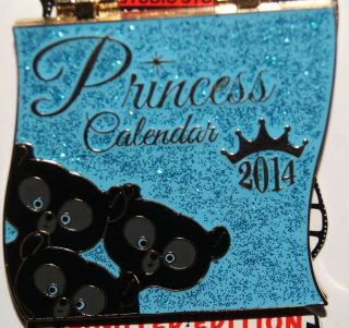 Disney Soda Fountain Dsf 2014 Princess Calendar Brave Merida Bears Le 400 Pin
