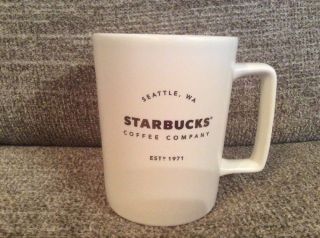 Starbucks 2016 Holiday Classic White & Gold Coffee Mug Cup 16 Oz