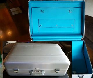 Vintage Zero Halliburton Aluminum Hard Case Luggage / Briefcase (25 " X 18 " X 7 ")