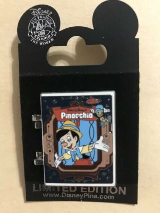 Disney Pin Pinocchio Platinum Dvd Release 2009 Hinged Spinner Limited Edition