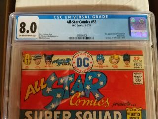 All - Star Comics 58 Cgc 8.  0 Dc Comic Key 1st Issue / Power Girl Hot