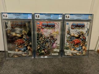 Cgc He - Man / Thundercats 1 Set Of 3 9.  6 & 9.  8 W/ Foil Convention Exclusive
