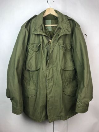 Vintage M 65 Field Jacket With Liner Og 107 Mens Cold Weather Coat Sz M