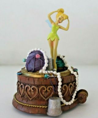 Vintage Disney Peter Pan Tinkerbell Music Box With The Music You Can Fly