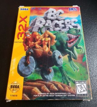 Bc Racers Sega 32x (1995) Complete Vintage Racing Fast