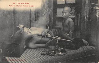 Cochinchine (viet - Nam) - Opium Smoker Smoking The Pipe - Publ.  Poujade