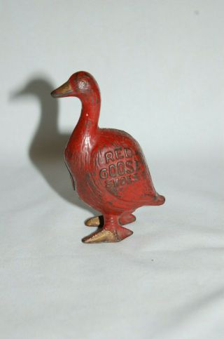 Cast Iron " Red Goose Shoes " Advertising Still Bank