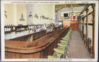 Chicago Il The International Saddle Bar At The Ranch Restaurant Deco Style Linen